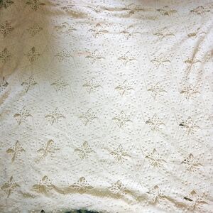 Crocheted Doilie Duvet Afghan Queen Size Blanket T